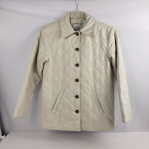 Orvis XSP Cream Off White Quilted Jacket Womens Hunter Sport Field Petite Coat
